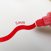 Set di 12 Pennarelli Acrilici Permanenti Impermeabili con Punta Larga 15MM, Marcatori Artistici ad Alta Copertura per Disegno, Promozione e Rivendita