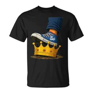 No Kings Shoe On Crown T-Shirt noir unisexe adulte taille M - Product Image 1