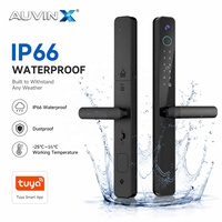 Cerradura Inteligente Auvinx con Cámara, Cerradura Biométrica Inteligente WIFI Tuya, Cerradura Electrónica Delgada a Prueba de Agua con Huella Dactilar y Control por Aplicación