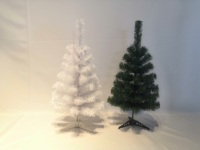 Sapin de Noël artificiel en PVC blanc et vert, mini sapin de Noël avec support, décoration de Noël, vente en gros, décoration intérieure