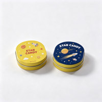 Mini boîte ovale en métal pour bonbons, conteneur en métal vide de qualité alimentaire, petite boîte de rangement personnalisée pour bonbons, chocolat, cadeaux