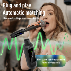 Sistema Inalámbrico Aidi W3, Transmisor y Receptor Inalámbrico para Micrófono de Mano, Afinación de Sonido de Instrumentos, Batería de Plástico de 1000 mAh - Product Image 4