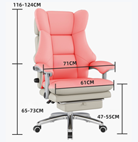 Chaise de bureau exécutive JOHOOFURNITURE en cuir PU robuste, siège large, dossier réglable, design moderne à ressorts, Sedia Da Gaming