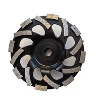 Disques de découpe diamantés à turbine de 125 mm (5 pouces) à 12 segments pour meuleuse d'angle, pour le polissage du béton, de la pierre, du marbre et du métal