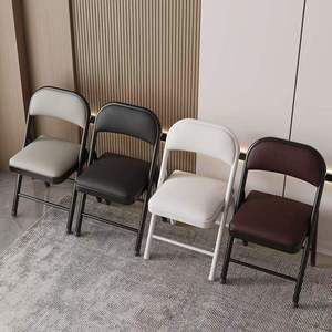 Cadeira dobrável preta boutique com moldura metálica para festas e restaurantes - Product Image 5