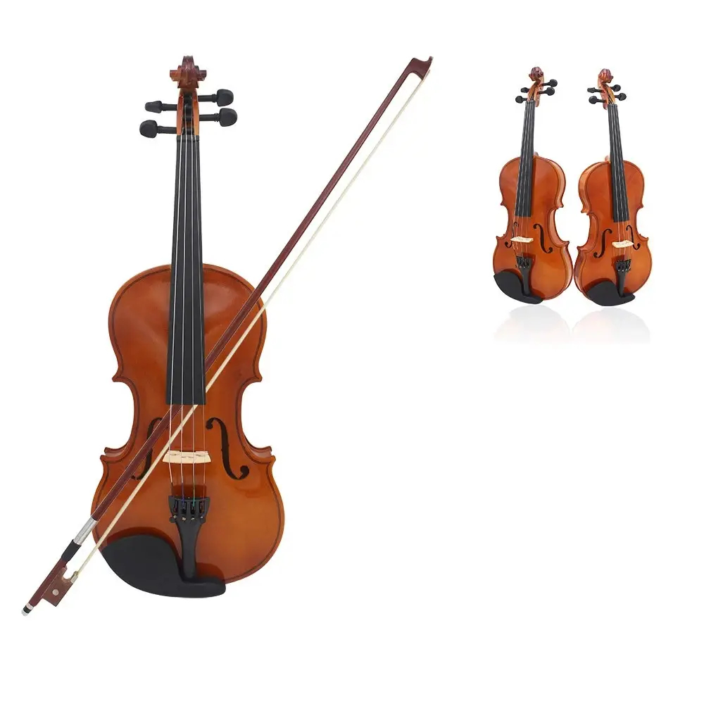 All Wood Violin Solid Wood Popularization Violin First Learning to Practice Natural Color and Light Violin