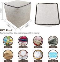 Approvisionnement d'usine stockage pouf lecture loisirs pouf pouf décor à la maison coussin de sol détachable repose-pieds repose-pieds pouf