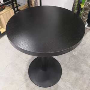 Tavolo da Pranzo in <span class=keywords><strong>Legno</strong></span> per Ristorante <span class=keywords><strong>con</strong></span> Gambe in Ferro, Piano Ignifugo, Design Retrò Nostalgico, Capacità 4 Persone, Uso Commerciale - Product Image 6