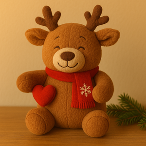 Peluches de Reno de Navidad personalizados Hug Me Reno Apoyo emocional Alivio DE LA ANSIEDAD Juguete de peluche OEM Juguete de peluche ponderado - Product Image 4