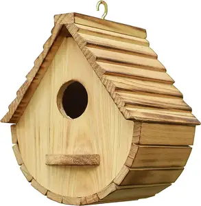 Vogelhaus für draußen, Vogel häuser im Freien, natürliche Bambus-Vogelhütten-Freigabe Bluebird Finch Cardinals Hanger Bird house