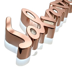 Insegna a LED Impermeabile con Lettere Scatolate, Font Personalizzato, <span class=keywords><strong>Dimensioni</strong></span> Personalizzabili, Lettere 3D Illuminate, Insegna Retroilluminata per Interni ed Esterni, Logo Aziendale - Product Image 1