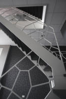 Tenue d'escalier artisanaux pliables, grille moderne, Design de luxe de qualité supérieure, en acier inoxydable, 50.8mm, personnalisé