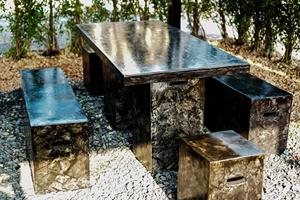 Cubierta de Mesa de Piedra Negra Moderna con Vetas Blancas, Borde Recto, para Uso en Escuelas y Hoteles, Resistente al Agua y Ecológica - Product Image 5