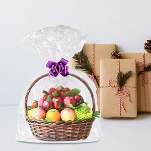 Panier <span class=keywords><strong>de</strong></span> rangement en osier Offre Spéciale pour <span class=keywords><strong>fruits</strong></span> ou cadeaux avec emballage en cellophane Meilleur vendeur - Product Image 2
