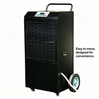 Déshumidificateur industriel électrique de type chariot 158L/J Haute Efficacité Mobile Commercial Entrepôt Usine Sécheur d'Air Humidificateur