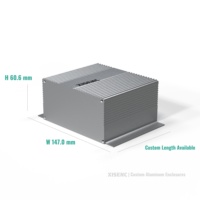 Boîtier en aluminium extrudé personnalisé 147*61mm, léger, profilé en deux parties, pour projets électroniques
