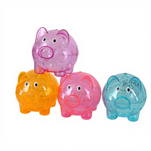 Salvadanaio in Plastica Trasparente con Logo Personalizzato - Product Image 3