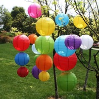 Lanternes en papier pour la fête de la mi-automne, décoration de mariage, abat-jour coloré, pliable, style ancien, lanternes portables à peindre soi-même pour enfants