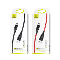 Kabel USB Type C USAMS SJ392 U41 Harga Murah, Kabel Data dan Pengisian Daya Tahan Lama dengan Jalinan Nilon, 1m 2m 3m
