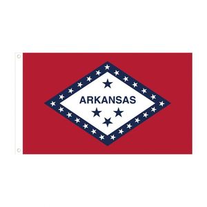 Bandera de Arkansas Resistente a la Decoloración, Impresión Digital, Antiarrugas, 3x5 pies, Poliéster, para Decoración de Jardín y Fiestas - Product Image 3