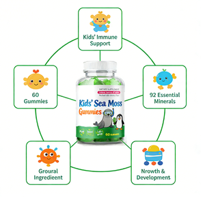 Gomitas de Musgo Marino para Niños con Raíz de Achicoria, Alga Fucus y Bardana para la Salud Inmunológica y la Tiroides |   Suplemento Herbal para Niños - Product Image 2