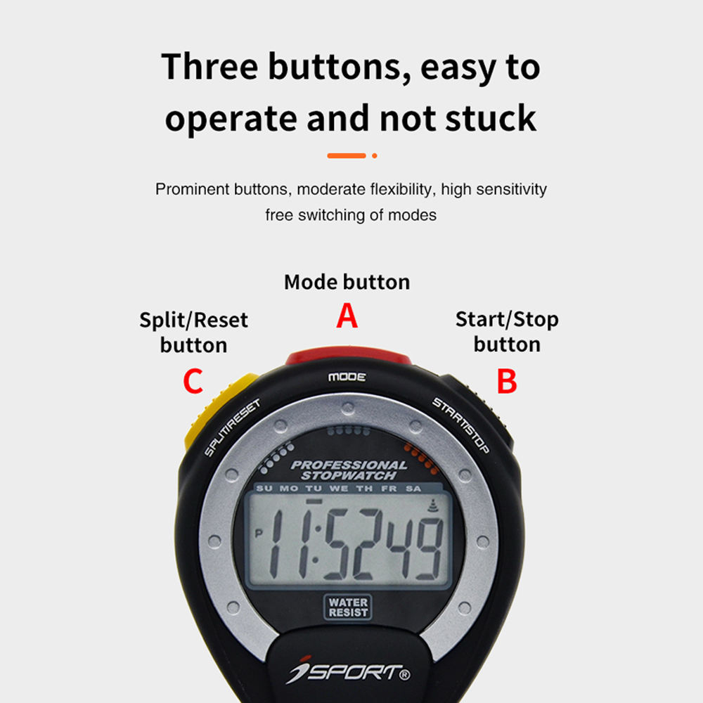 Bestseller tragbare digitale Stoppuhr aus Kunststoff mit