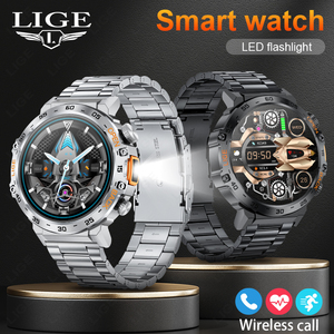 นาฬิกาอัจฉริยะ <span class=keywords><strong>Lige</strong></span> BW0616 รุ่นใหม่สำหรับกิจกรรมกลางแจ้ง พร้อมไฟฉาย LED วัดความดันโลหิต รองรับหลากหลายกีฬา ฝึกการหายใจ สำหรับผู้ชาย - Product Image 5