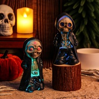 Halloween Stehende Skelett Harz Figur Skelett Deko Tischdekoration Statue Ornament Wohnzimmer Party Deko Gruselig