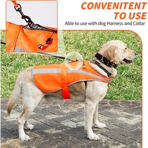 Gilet per cani riflettente ad alta visibilità Premium per razze medie e grandi maglioni per animali domestici con campana rimovibile per una caccia sicura - Product Image 2