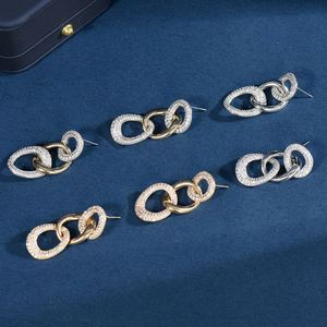 Pendientes HIBRIDE de Alta Calidad, Exclusivos, con Incrustaciones de Micro Circonitas Cúbicas, Estilo Punk, para Mujer, Novia, Moda 2022, Pendientes Redondos E-1106 - Product Image 5