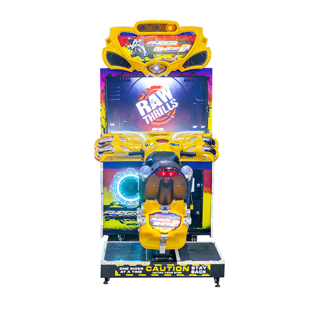 FF Moto 3d Token Cabinet Indoor Mini Electronic Amusement Racing Car Arcade Shooting Game with Card System