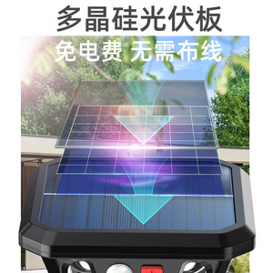 Lampe murale solaire extérieure avec capteur, lampe LED étanche pour jardin, villa, camping - Product Image 3