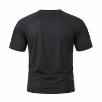 Chemise tactique décontractée pour homme, manches courtes, camouflage, tee-shirt de combat, manches raglan, séchage rapide, respirant, entraînement en plein air, 100% polyester