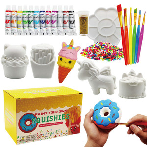 Licorne Squishy <span class=keywords><strong>DIY</strong></span> Art Artisanat Kit Lente Rising PU Mousse Jouet pour Soulager Le Stress Articles De Fête Filles Jouet Peinture - Product Image 1