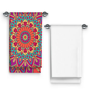 ロゴカスタム印刷 高級 昇華プリント 特大 リサイクル サンドフリー RPET マイクロファイバー スエード ワッフル ビーチタオル - Product Image 5