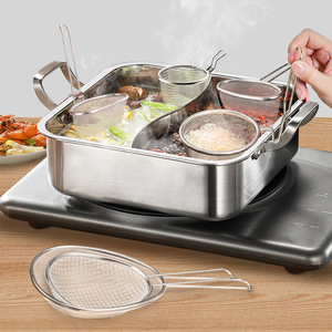 Colador/Escurridor de Acero Inoxidable 304 para Uso Comercial - Ideal para Cocinar Fideos, Sopa, Arroz, Comidas Picantes - Product Image 4