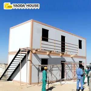 Yaoda rumah prefab semen ferro, rumah rumah prefab bungkuk bahan baja datar bisa diperbesar di australia