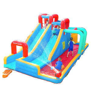 Doctor Dolphin Trượt Nước Bơm Hơi Với Bể Bơi Vải Nylon <span class=keywords><strong>Bouncer</strong></span> Bơm Hơi Với Nhà Sản Xuất Trượt Trung Quốc - Product Image 1