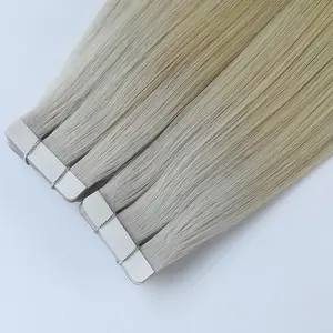 100% Remy Skin 40 Inch Silky Straight Wave Invisible Real Raw Hair Virgin Tape Ins Weft Human Remy Hair Extensions