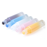 Hengjian 10ml gradué perle rouleau sur bouteille en verre 1 / 3 oz verre gemme pierre rouleau boule cosmétique huile essentielle parfum conteneur