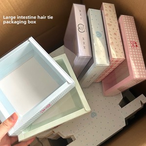 Nhà Máy Bán Buôn Biểu Tượng Tùy Chỉnh Tóc Tie Quà Tặng Hộp Giấy Rõ Ràng PVC Bìa Hiển Thị Bao Bì Hộp Cho Đồ Trang Sức Tóc Vòng Phụ Kiện - Product Image 4