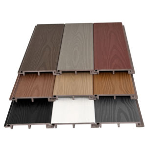 Panneau de décoration extérieur en PVC co-extrudé, matériau neuf de haute qualité, 100*16 ASA, pour plafond et mur, WPC. - Product Image 1
