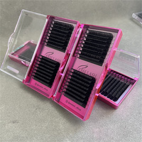Extensions de cils en cachemire professionnelles en gros, volume complet, faux cils en vison individuels, plateau de cils