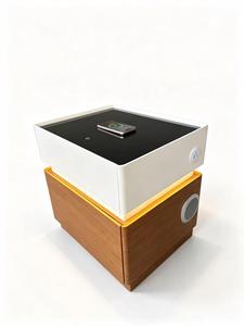 Wireless charging Modern Wooden <b>Nightstand</b> with Wireless Charging Bedroom Furniture - Product Image 2