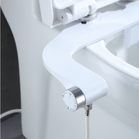 Accessoire de bidet hygiénique moderne à eau froide - Double buse, pression réglable, en plastique ABS, pulvérisation verticale pour toilettes
