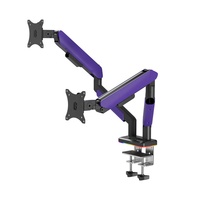 Support de moniteur à double bras RVB de qualité supérieure Solutions personnalisables directes d'usine pour écrans de 17 à 35 pouces Hauteur réglable 90 degrés