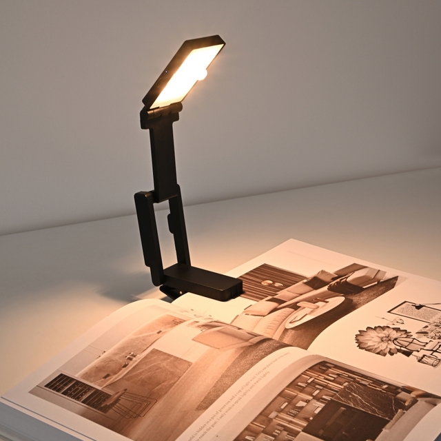 Eye Caring Rechargeable LED Reading Light Portable Foldable Book Lamp Dimmable Student Study Desk Lamp USB Charging Light