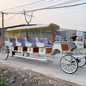 Voiture de tourisme électrique de style européen, chariot à chevaux pour parcs d'attractions, balades, loisirs et mariages - Product Image 2