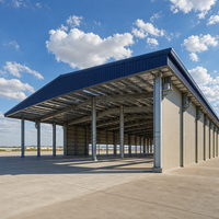 Entrepôt en acier préfabriqué semi-ouvert, spécialisé dans le stockage et le stationnement de gros équipements dans les usines semi-ouvertes