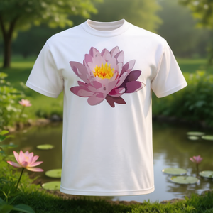 T-shirt fleur de lys rose pour femmes, pour le yoga et le jardinage - Product Image 3